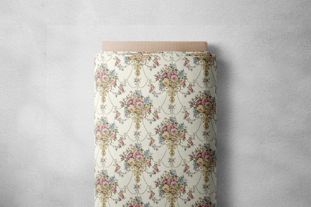 Pale Leaf Coriander Floral Print