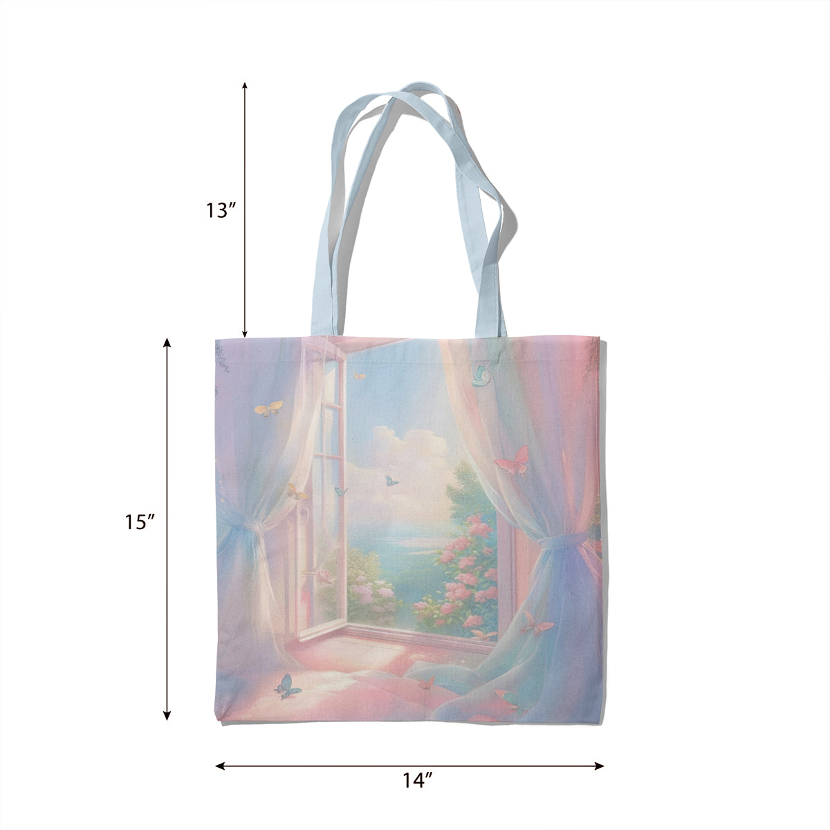 Butterfly Breeze Pastel Window View Tote Bag