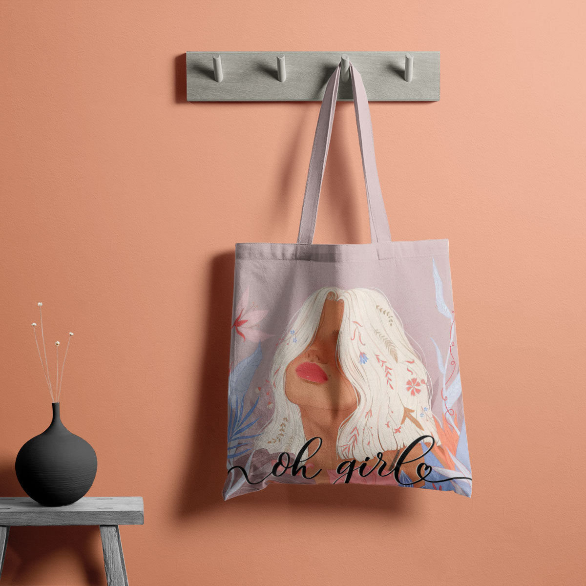 Oh Girl !!! Canvas Tote  Bag