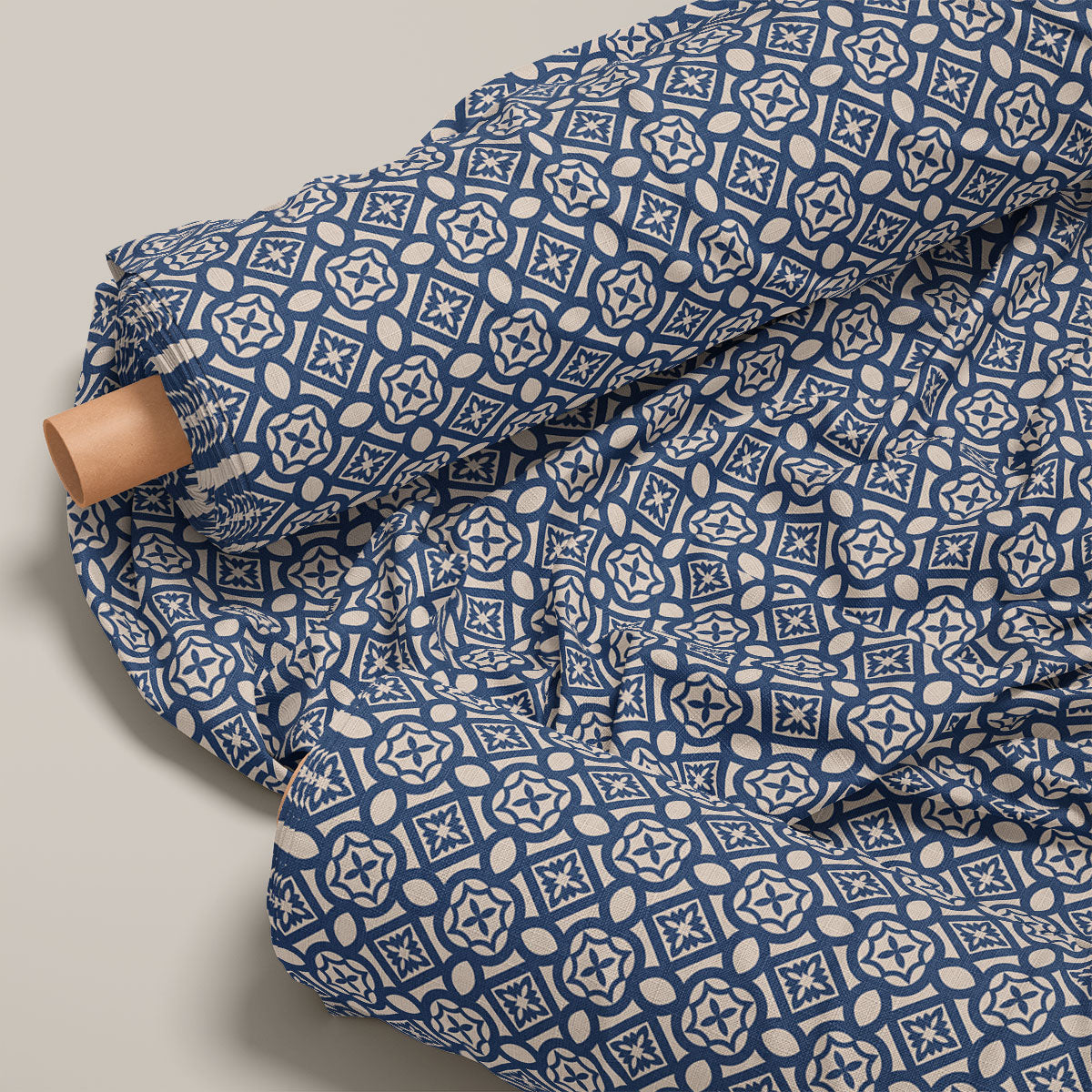 Dark Grey Blue And Rose Gold Pattern Geometric Print