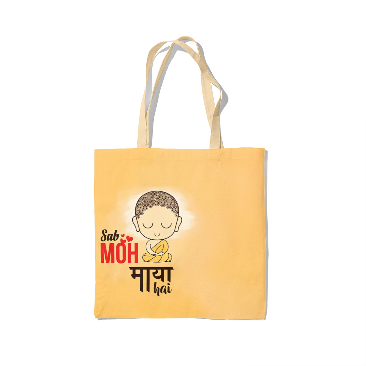 Sab Moh Maya Hai Minimal Buddha Tote Bag
