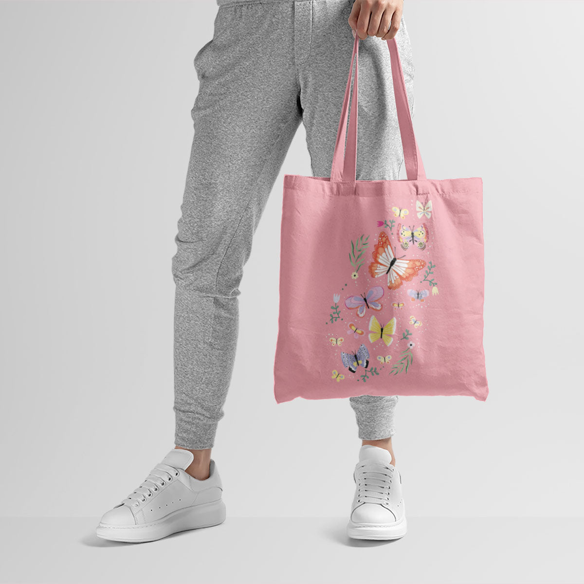 Buttefly Pink Paradise Canvas Tote Bag