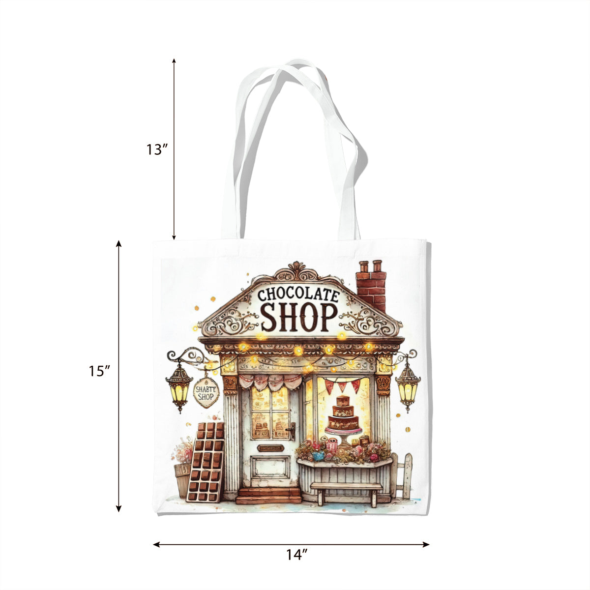Vintage Chocolate Shop Dessert Lover Tote Bag