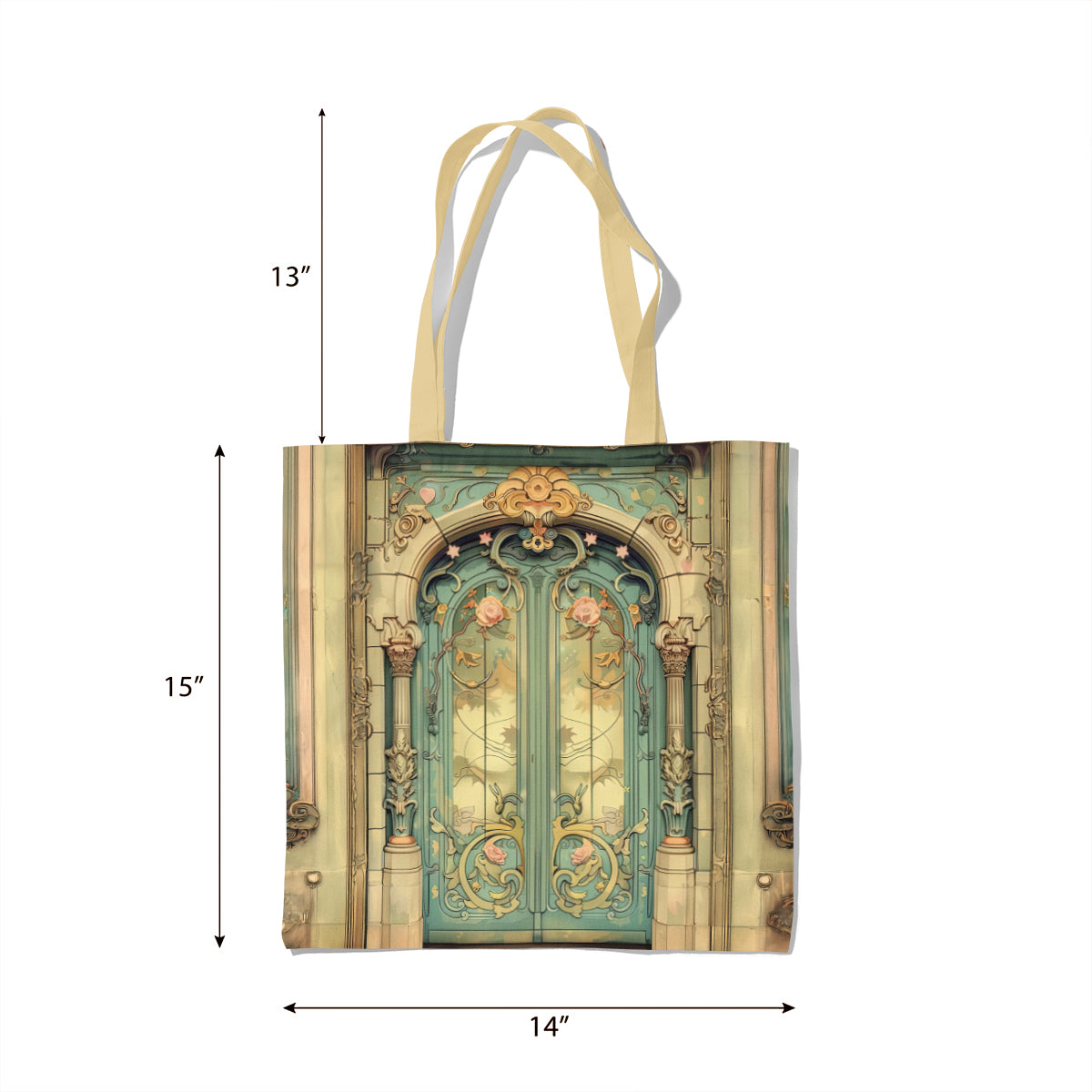 Ornate Pastel Vintage Doorway Art Tote Bag