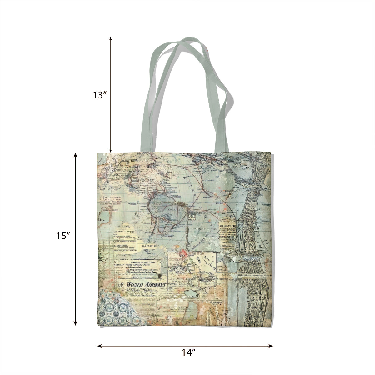 Vintage Explorer Map Travel Collage Tote Bag