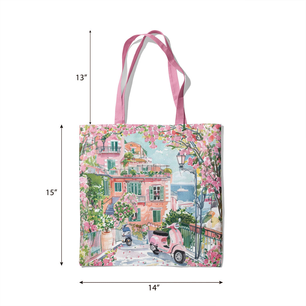 Tuscan Terrace Canvas Tote Bag