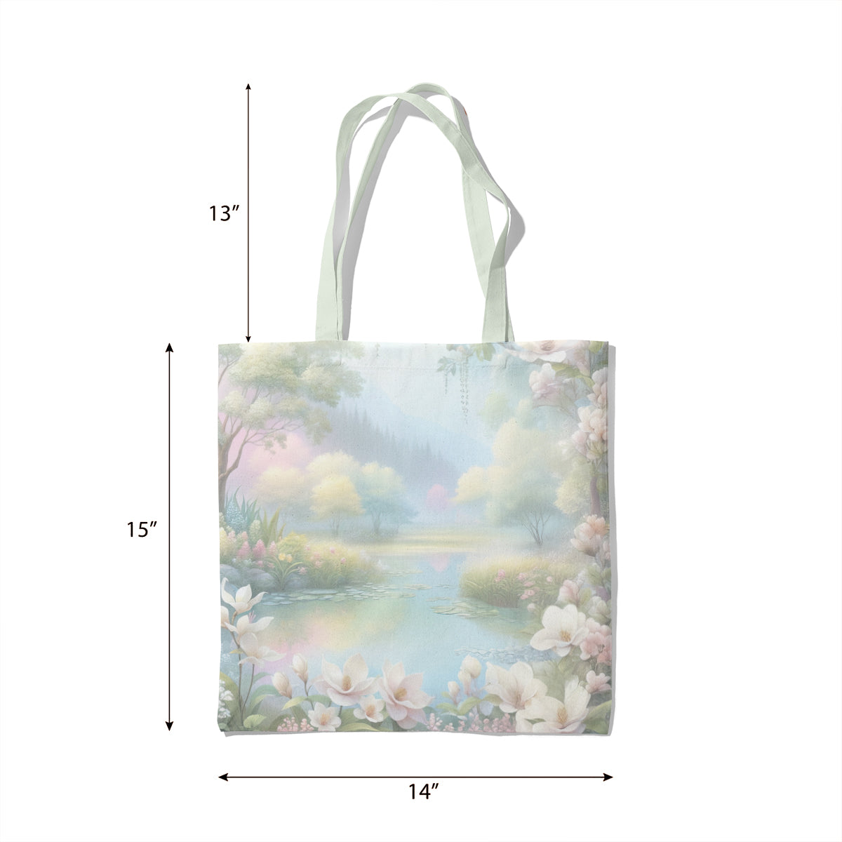 Magnolia Lake Pastel Blossom Tote Bag