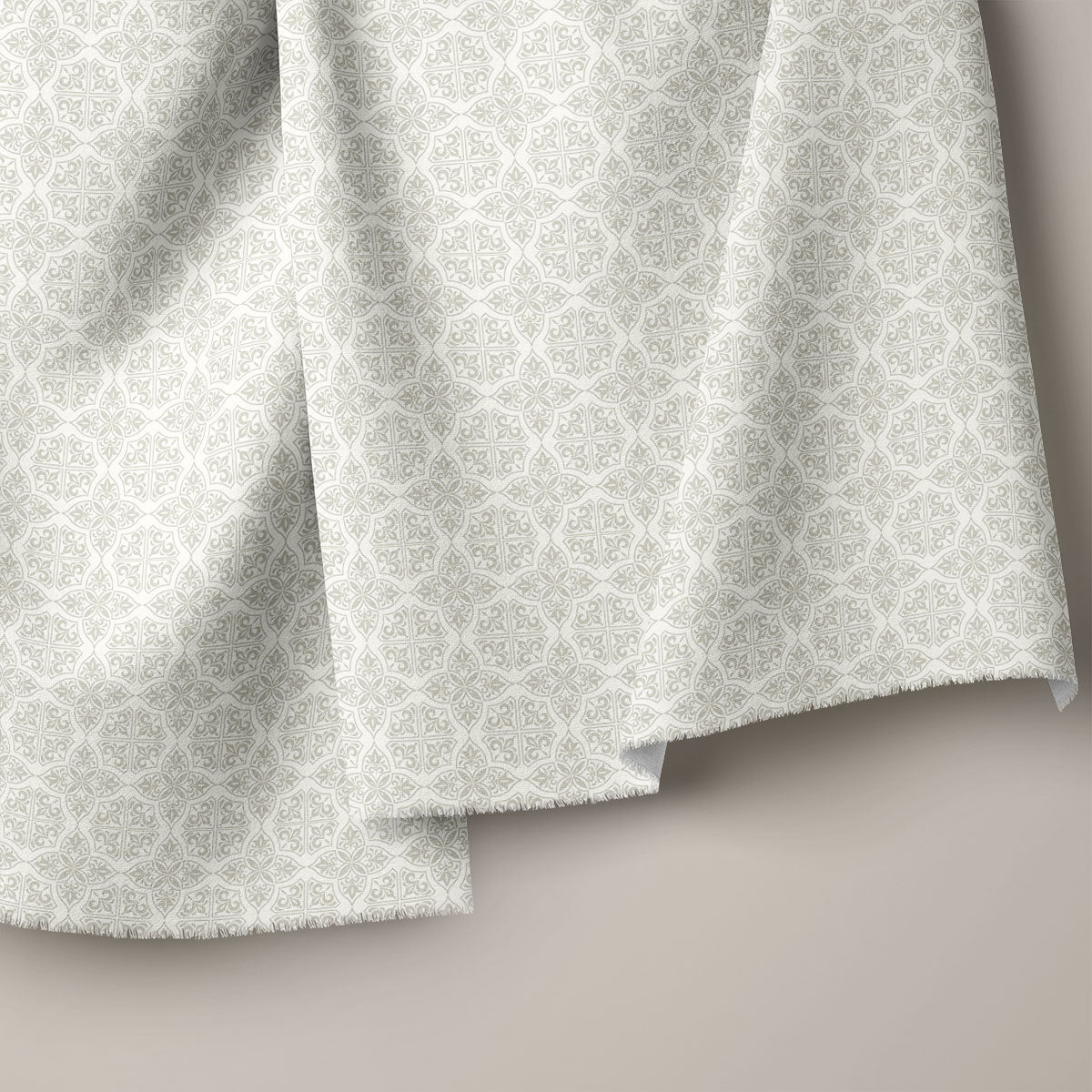 Quill Grey Damask Pattern Geometric Print