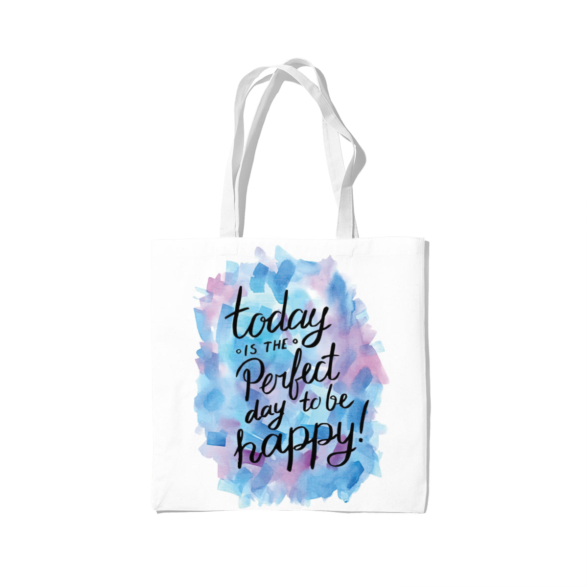 Perfect Day To Be Happy Watercolor Tote Bag