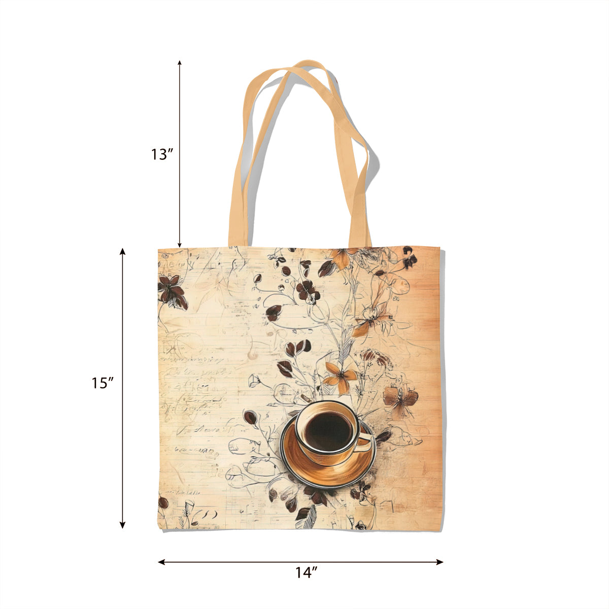 Botanical Vintage Coffee Moment Art Tote Bag