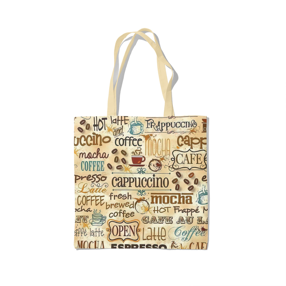 Vintage Coffee Words Café Collage Tote Bag