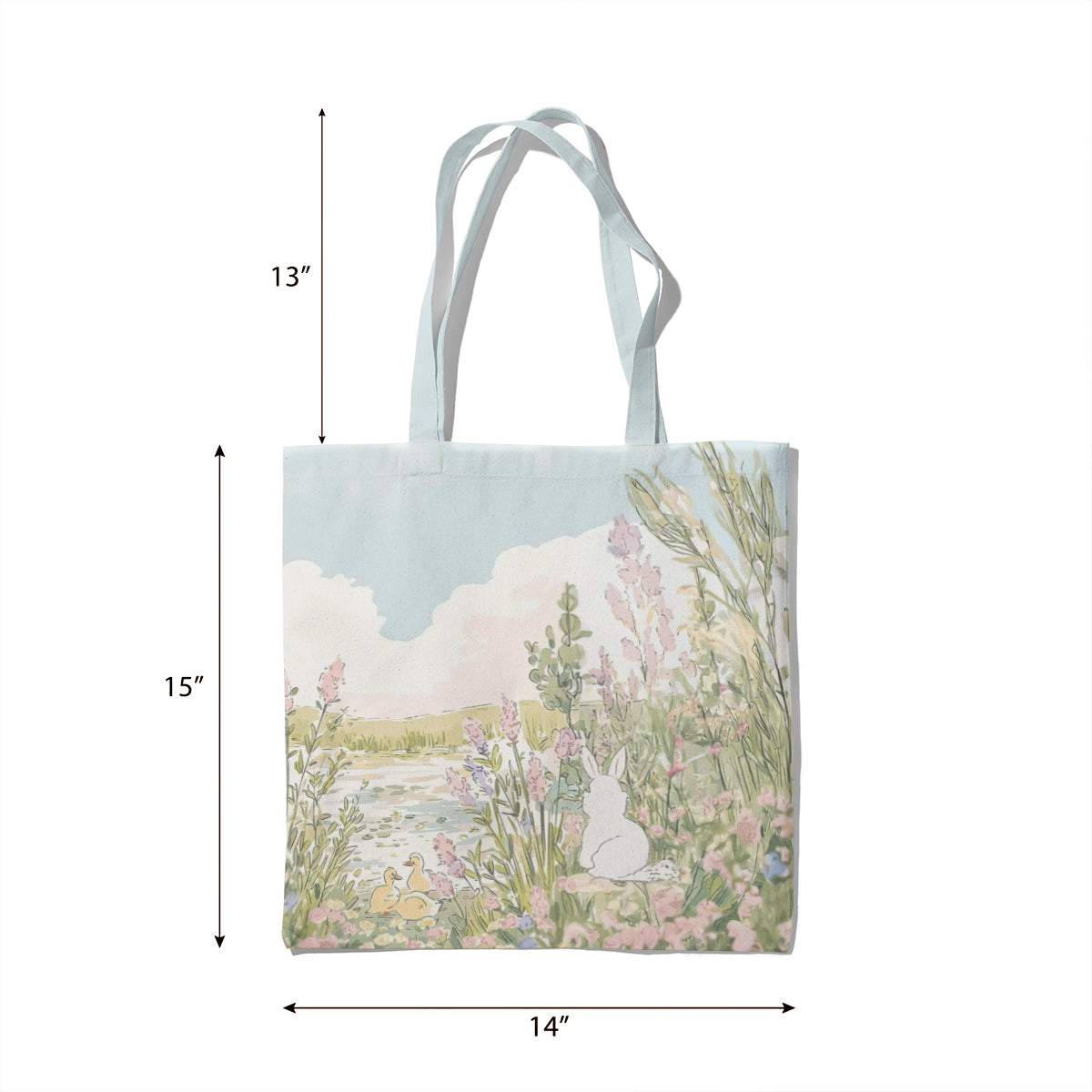 Spring Meadow Bunny Garden Tote Bag