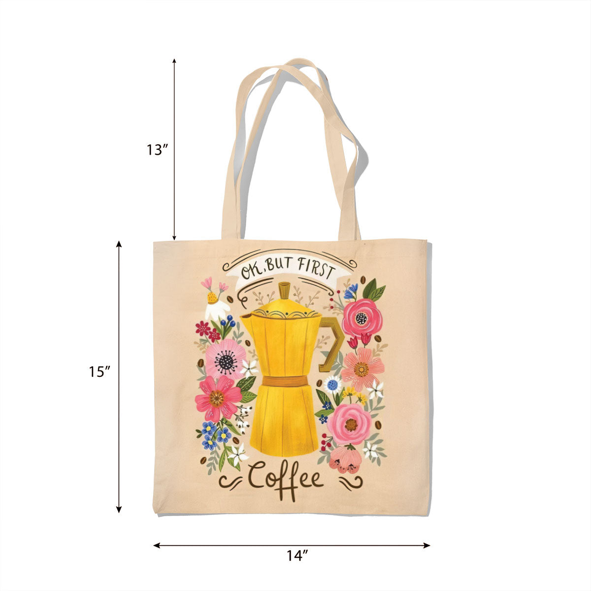 Coffee First Canvas Tote Bag