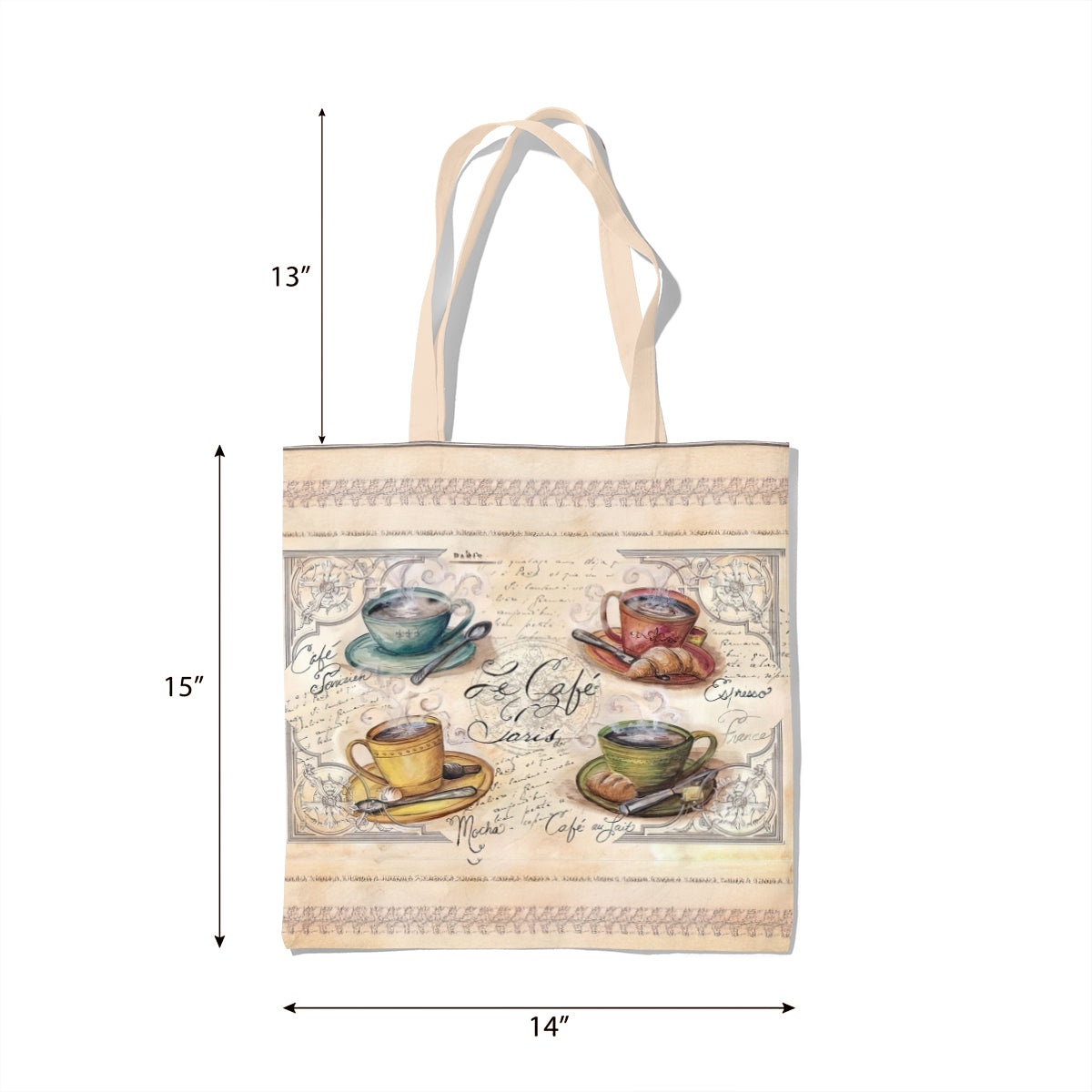 Pastel Vintage Coffee & Pastry Art Tote Bag