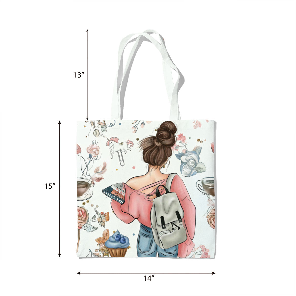 Girl on the Go Canvas Tote Bag