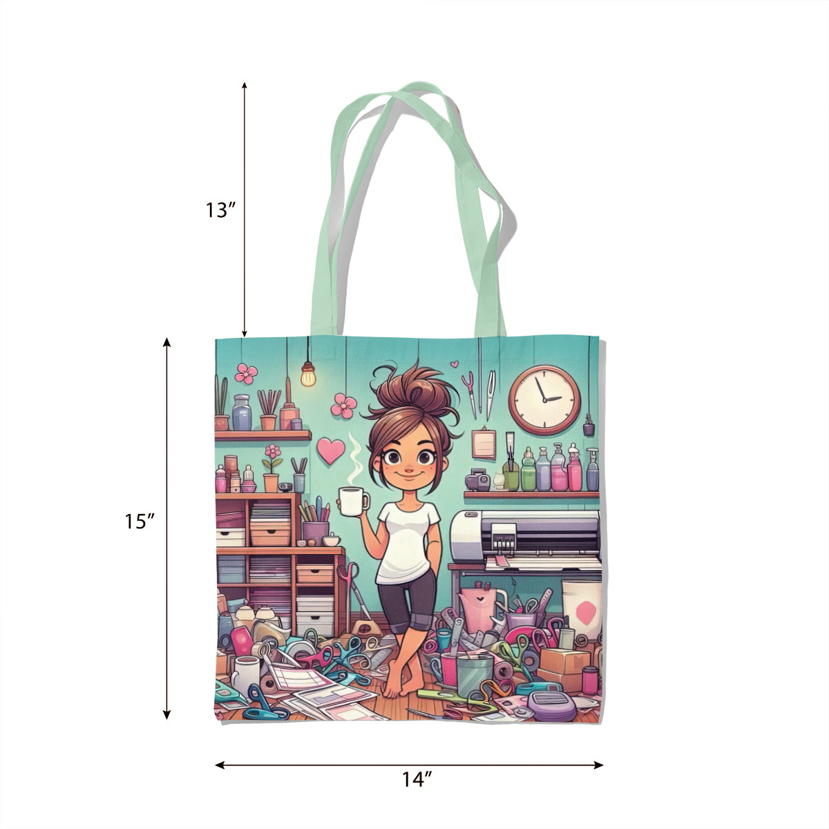 Pastel Workspace Aesthetic Still-Life Tote Bag