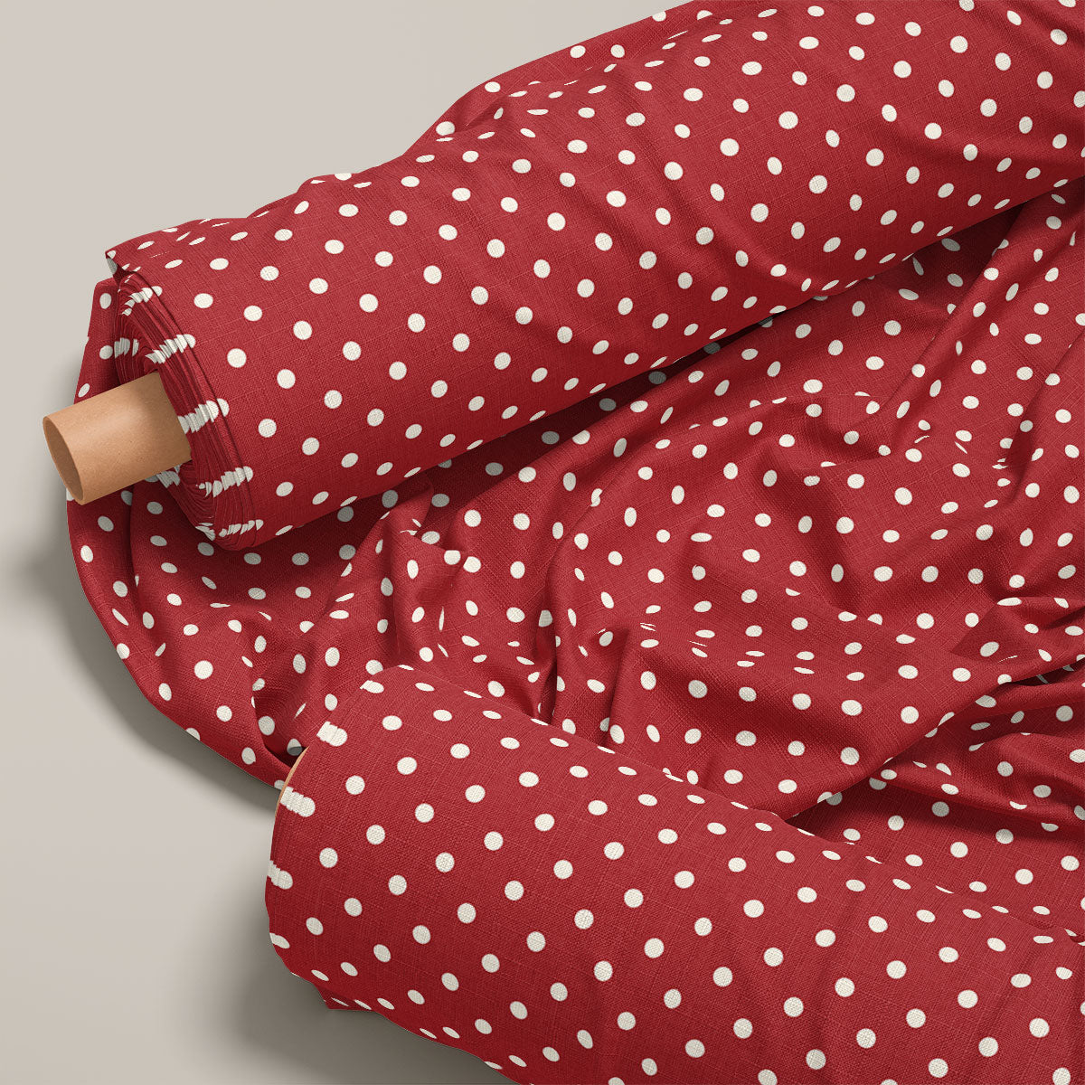 Red Wine Polka Dots Print
