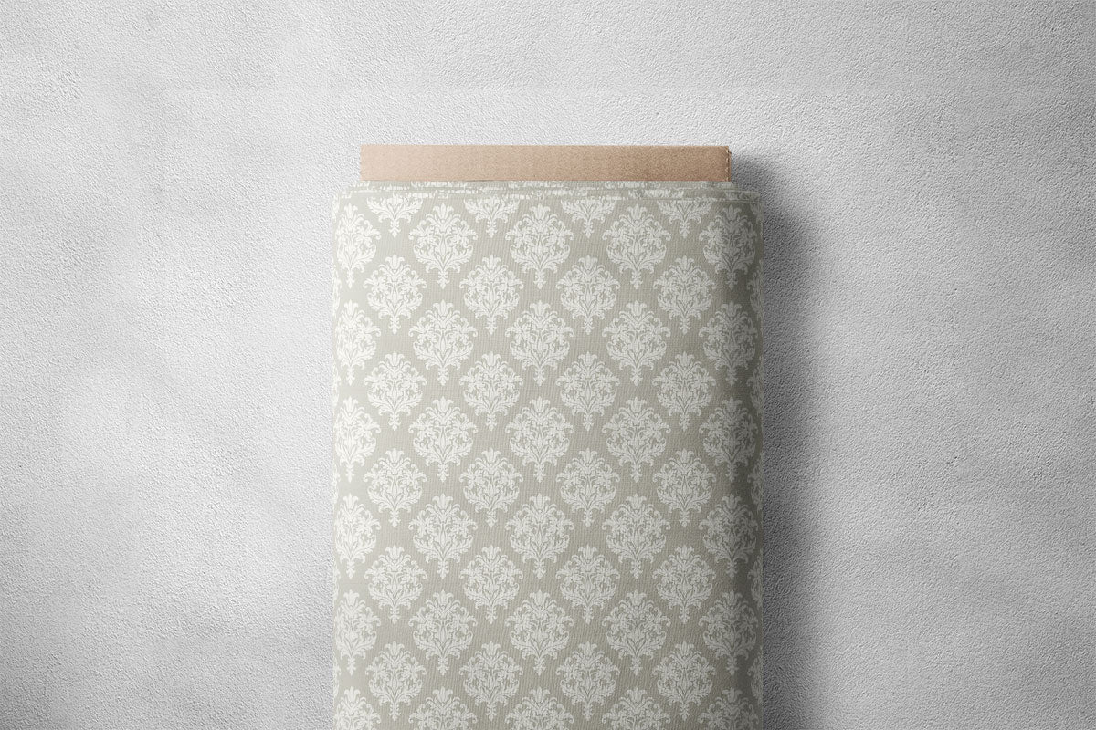 China Ivory Damask Pattern Geometric Print