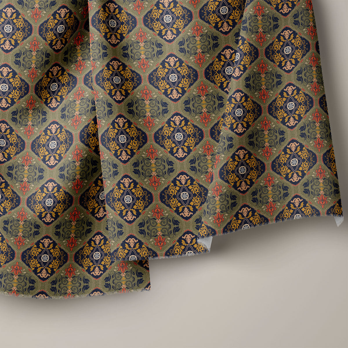 Soya Bean And Luxor Gold Pattern Geometric Print