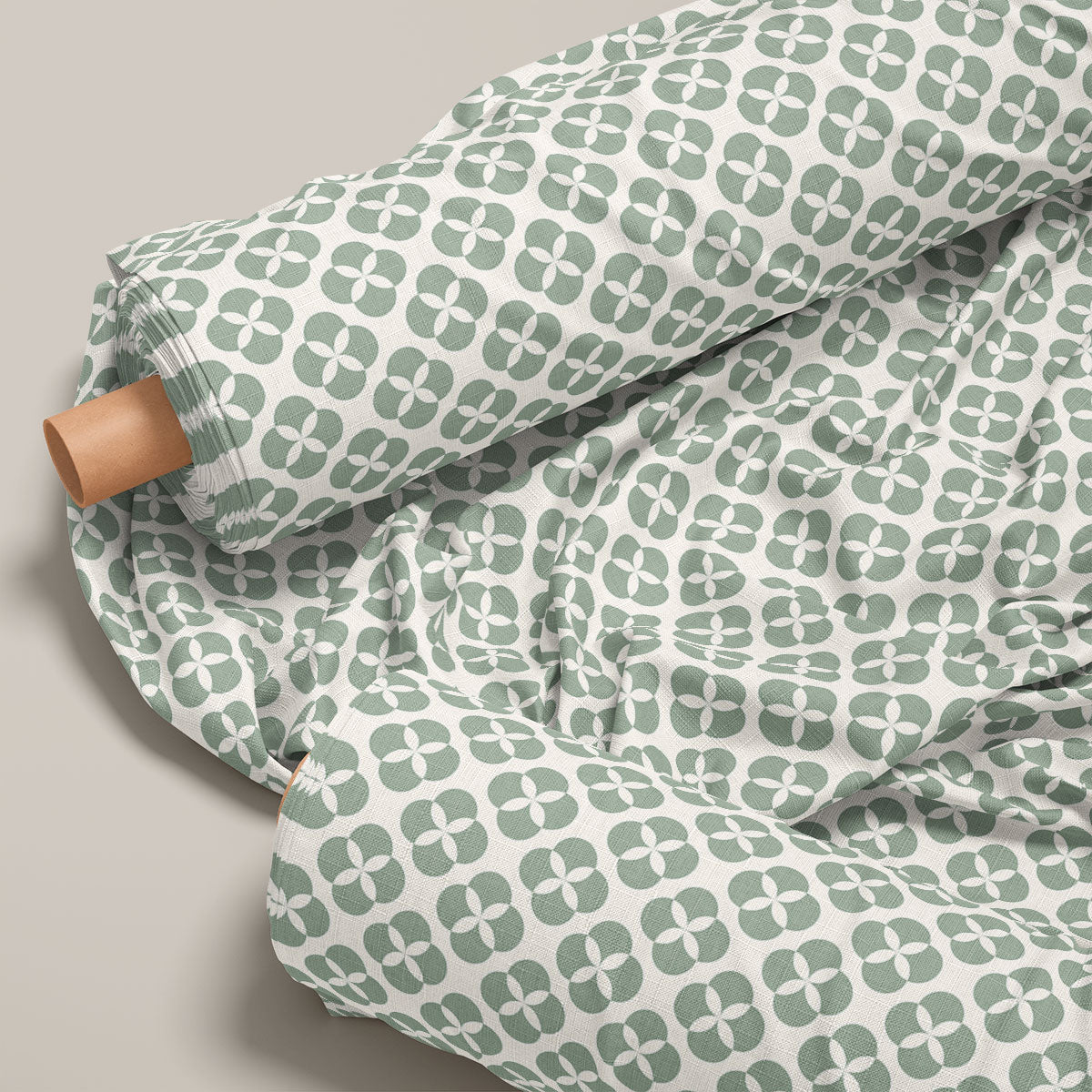 Mineral Green And Pinkish Grey Pattern  Geometric Print