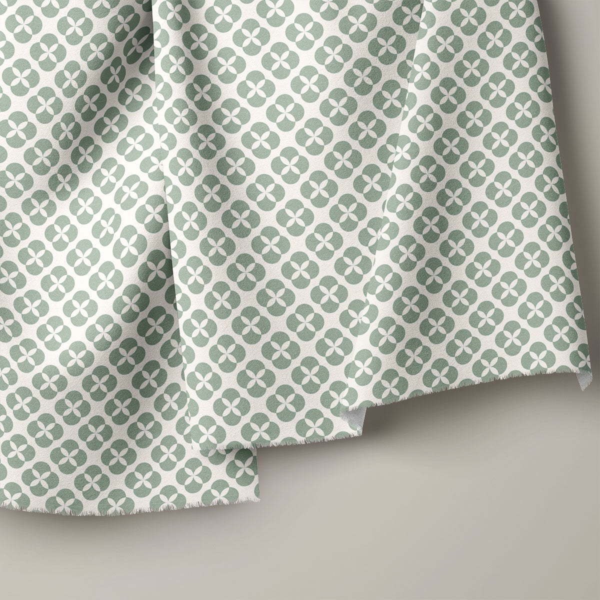 Mineral Green And Pinkish Grey Pattern  Geometric Print