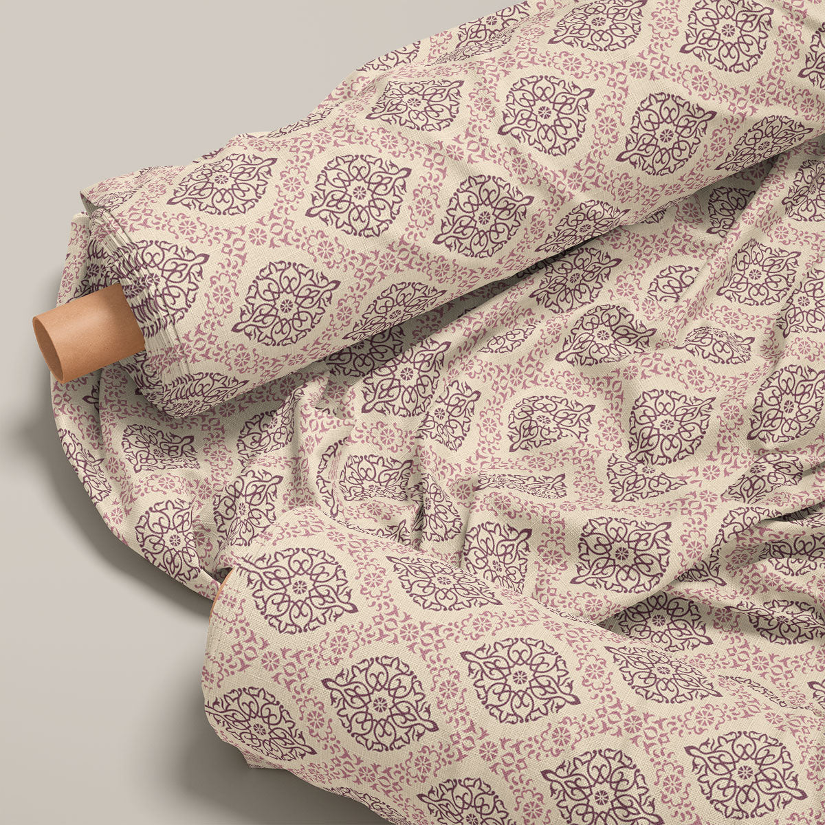 Purple Brown And Coral Reef Pattern Geometric Print