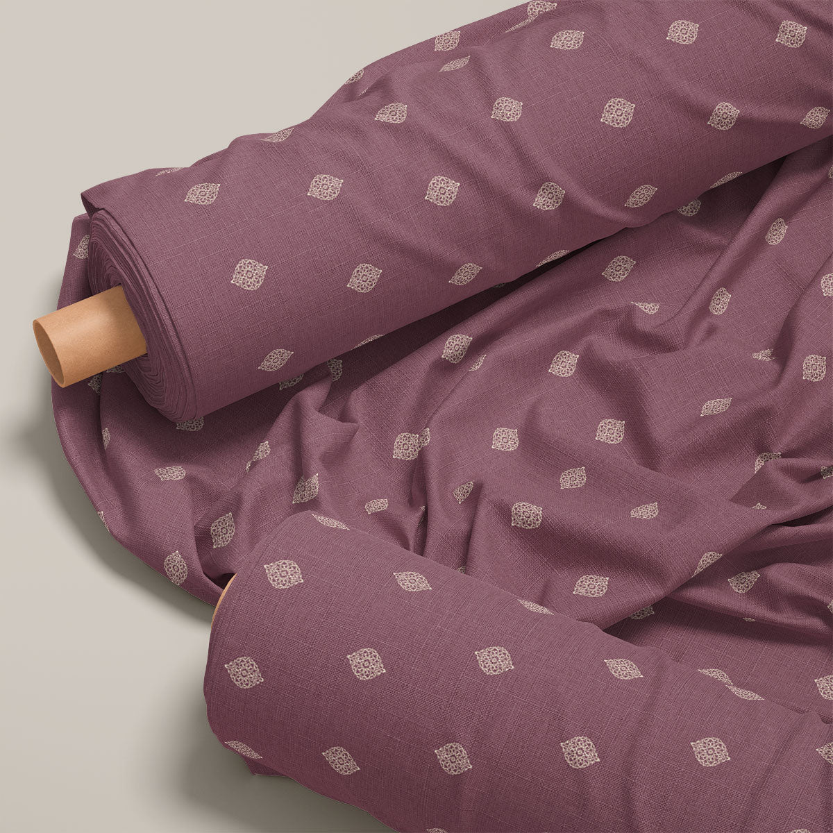 Deep Coffee And Lemon Grass Pattern Geometric Print