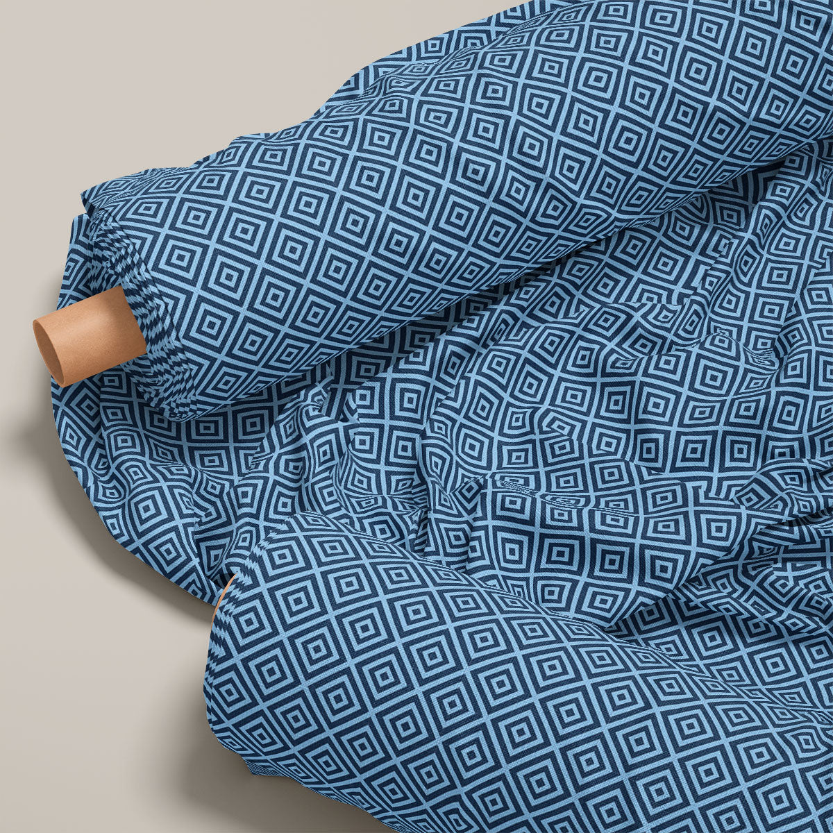 Limed Spruce Diamond Pattern Geometric Print