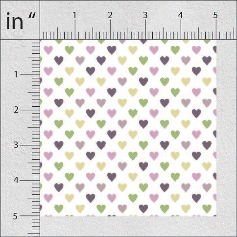 Multicolor Heart Shape Pattern Geometric Print