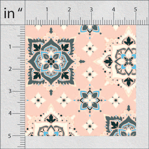 Antique Brasss Geometric Print