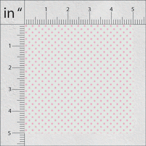 Silver Sand And Bashful Pink Polka Dots Print