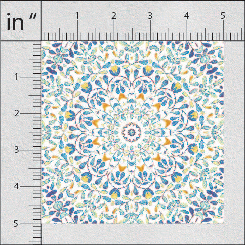 Blue Smoke Pattern Geometric Print