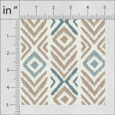 Nile Blue And Rock Diamond Pattern Geometric Print