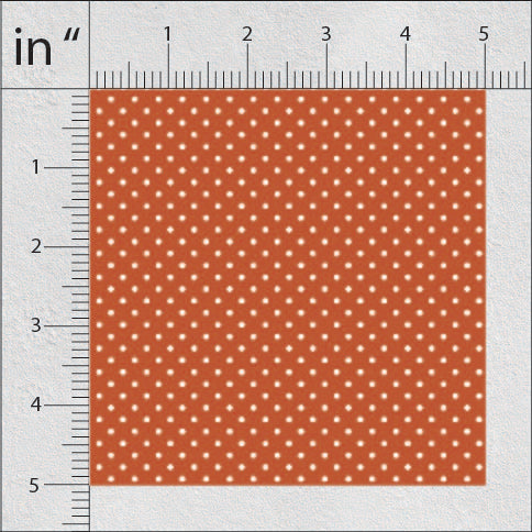 Red Oxide And Grey Goose Polka Dots Print