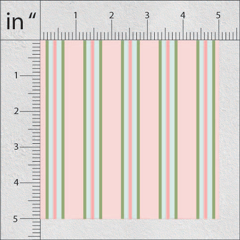 Muddy Green Stripes Print