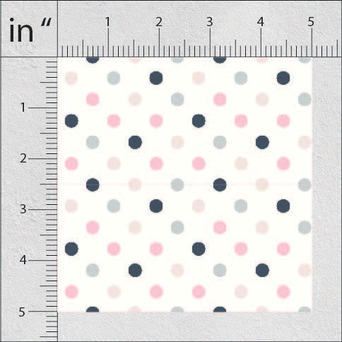 Moon Mist And Multicolor Polka Dots Print