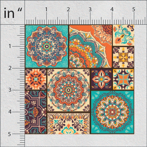 Abstract Multicolor Pattern Geometric Print