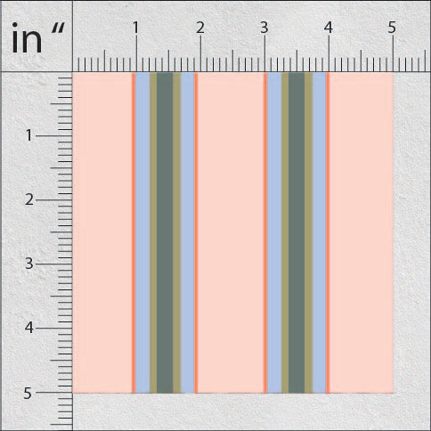 Cornflower Lilac and Timber Green Stripes Print