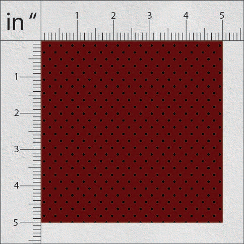 Redwood And Black Polka Dots Print