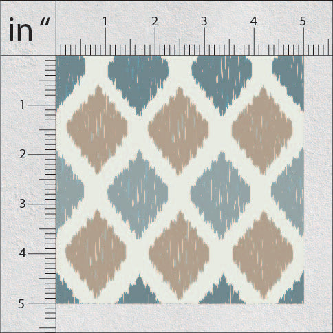Slate And Spun Pearl Diamond Pattern Geometric Print
