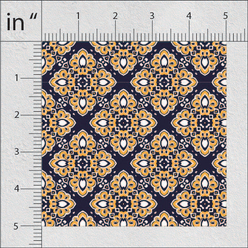 Tuna And Luxor Gold Pattern Geometric Print
