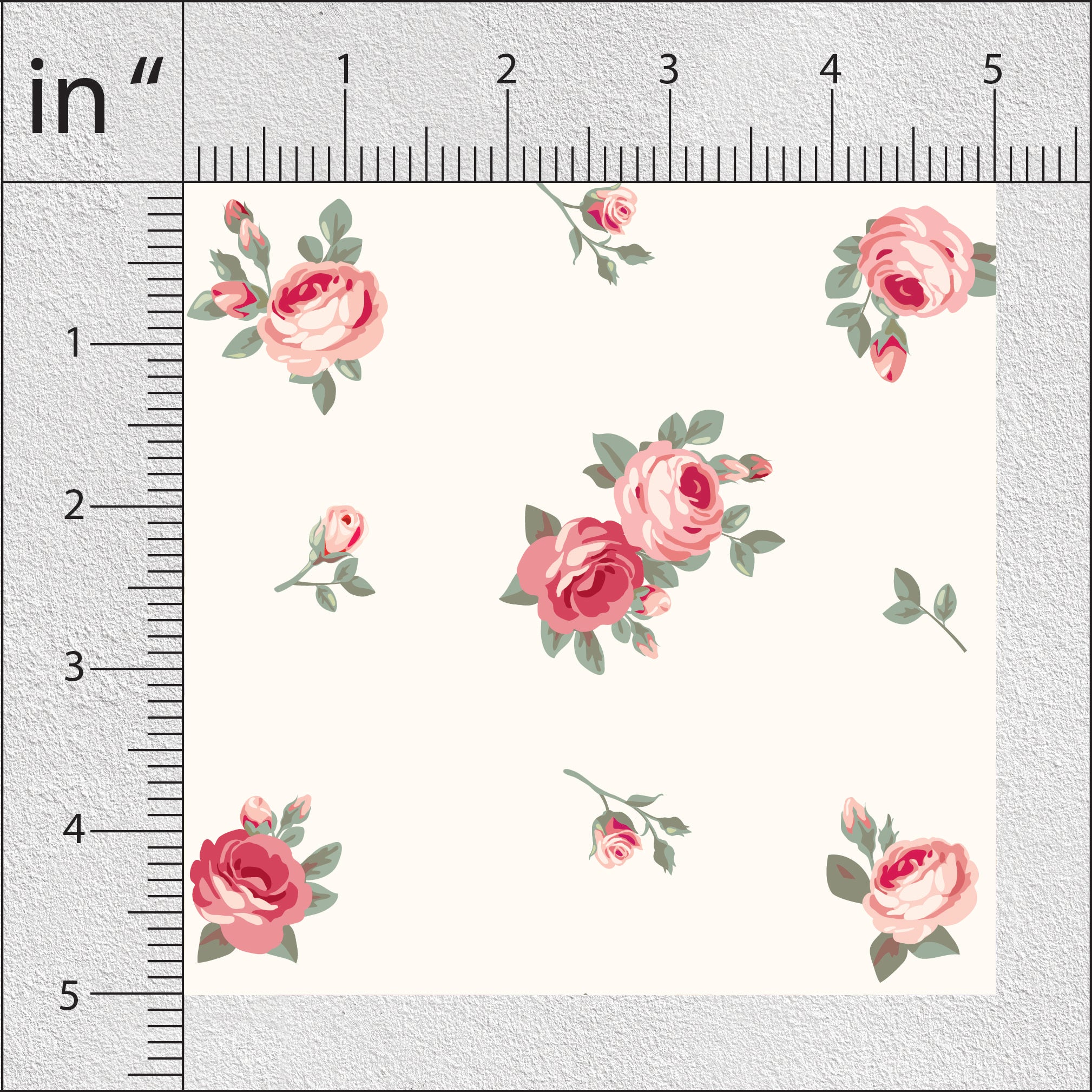 Ruddy Pink Rose Floral Print