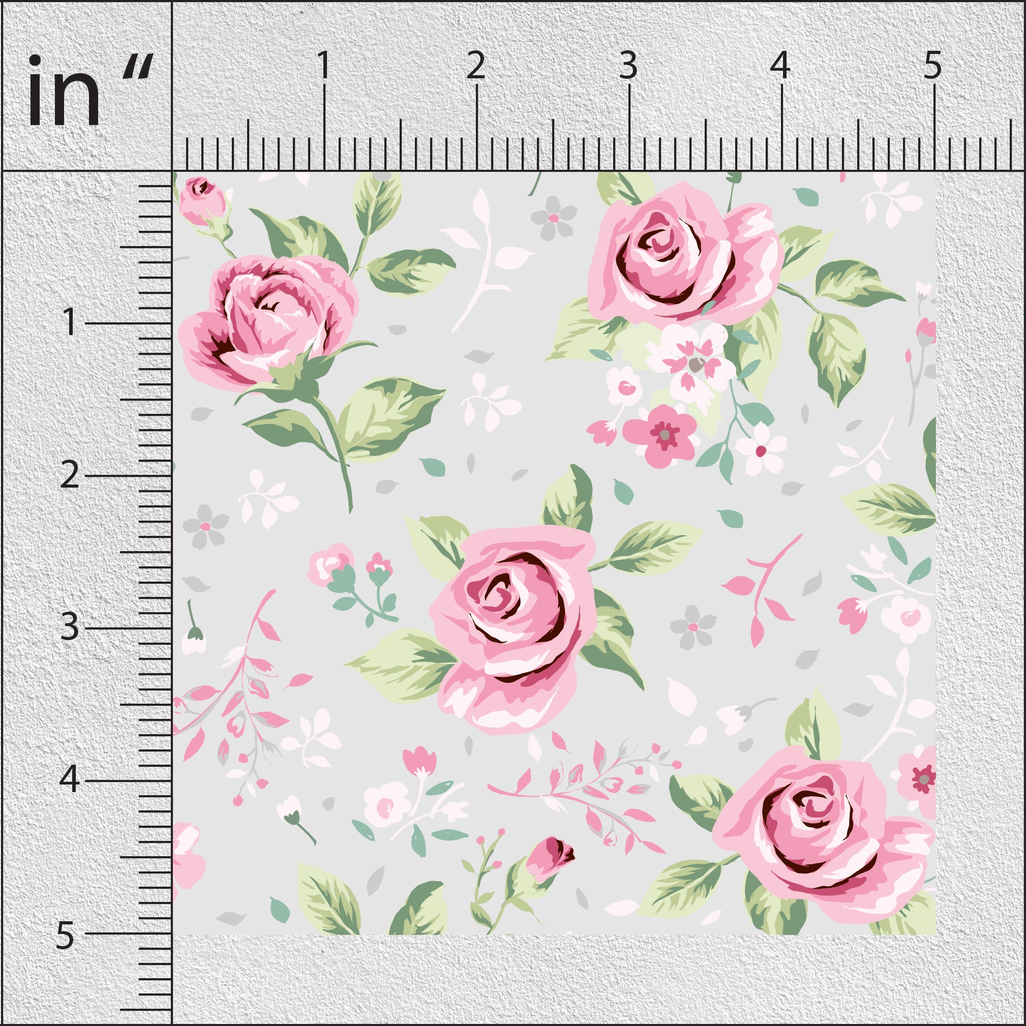 Cloud & Old Pink Roses Floral Print