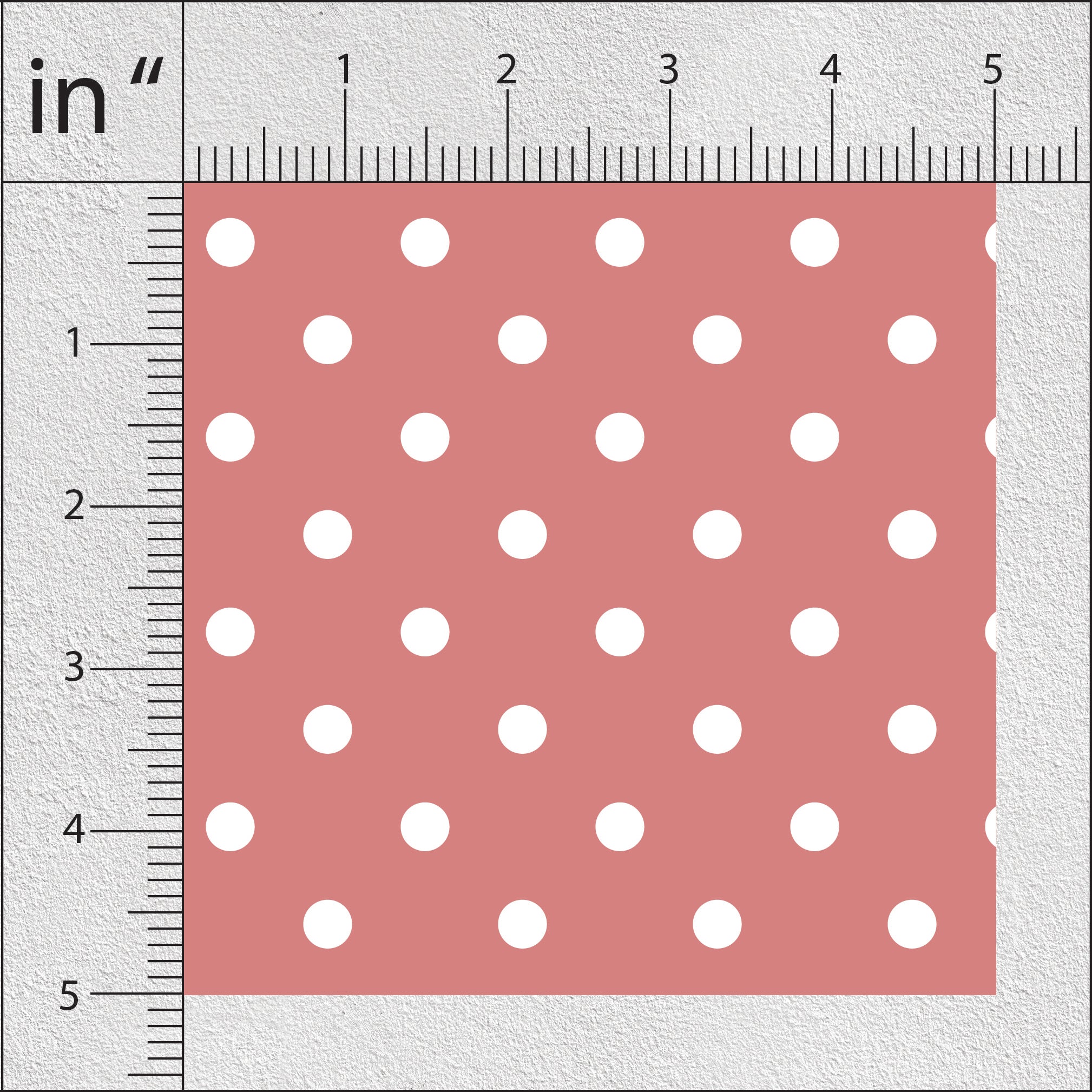 Dusty Red And White Rock Polka Dots Print