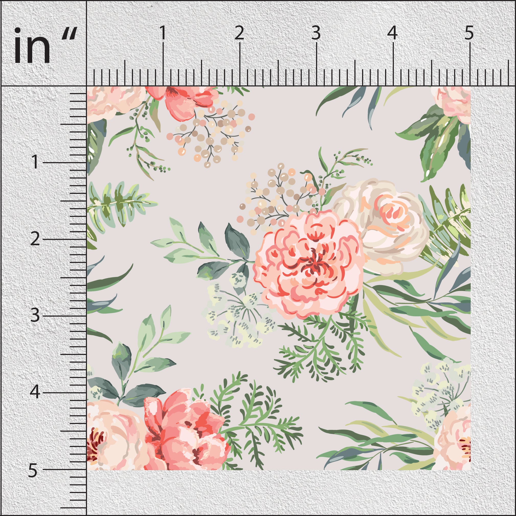 Aluminium Peonies Floral Print
