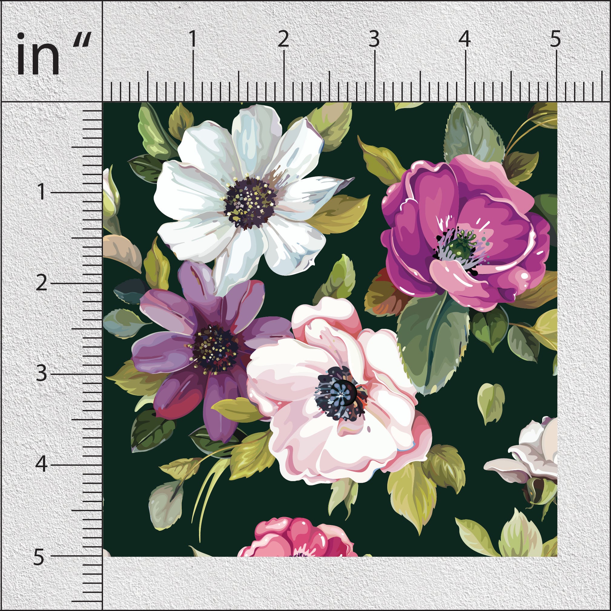 Greyish Purple Daisy Floral Print