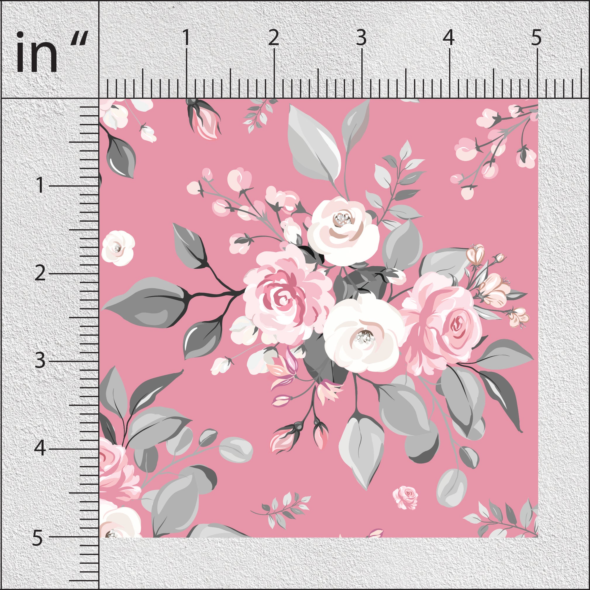 Ghost & Dusty Rose Floral Print