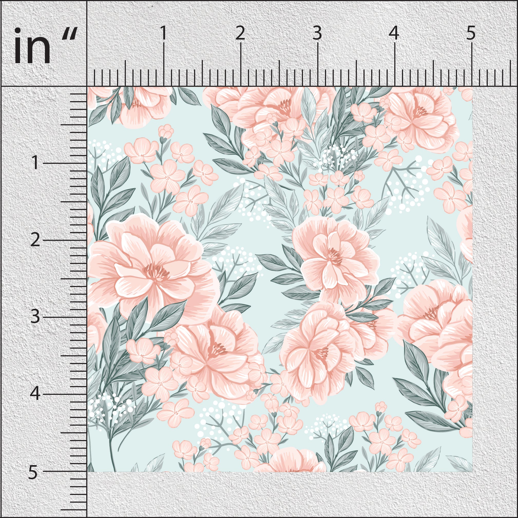 Cadet Blue Ruru Floral Print