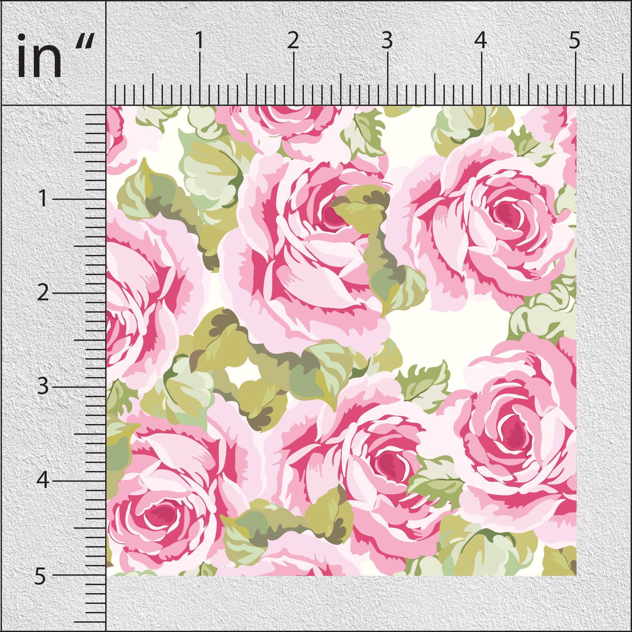 Light Thulian Pink Rose Floral Print