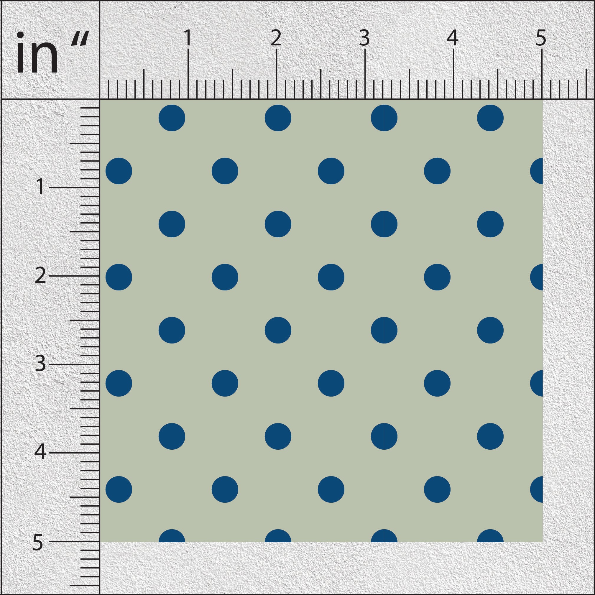 Spanish Green Polka Dots Print